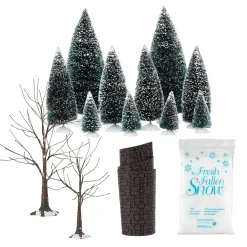 Landscape Trees Snow Road