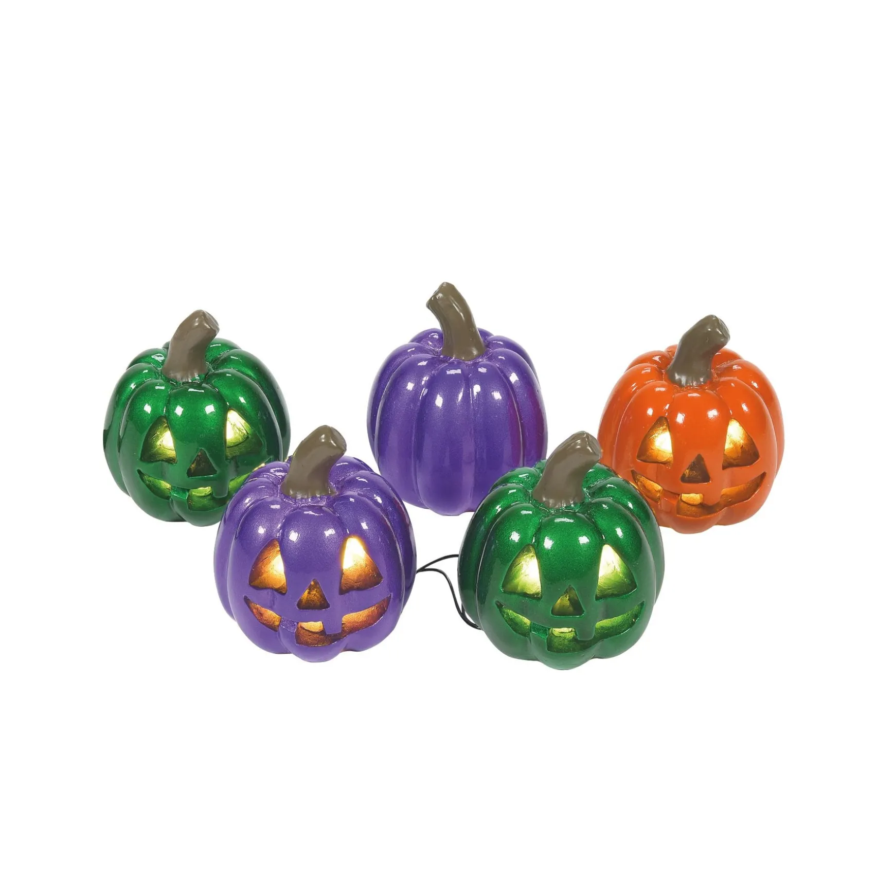 Lit Shiny Pumpkin String Light